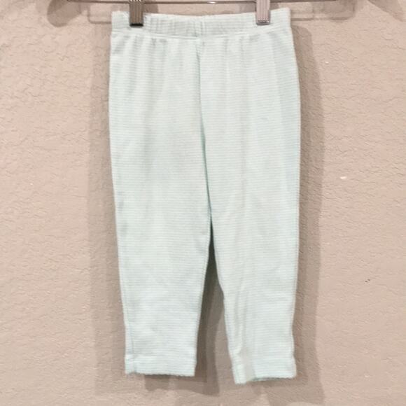 Carter's Other - Carter’s Toddler Baby Girl Sz 24M Leggings Blue Aqua Pants Striped 100% Cotton